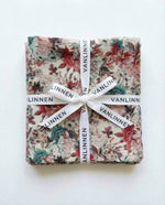 Afbeelding in Gallery-weergave laden, Peonies Flowers 100% Linen Napkins (Set of 4) – Soft European Flax Linen, 45x45 cm
