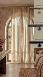 Afbeelding in Gallery-weergave laden, Natuurlijke linnen doorschijnende tule in natuurlijke kleur - 1 paneel
