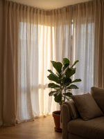 Charger l'image dans la galerie, Custom Made Linen &amp; Hemp Curtains in Biscotti colour (Made to Measure) - 1 panel
