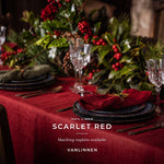 Charger l'image dans la galerie, Scarlet red 100% Linen Napkins (Set of 4) – 45x45 cm
