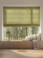Load image into Gallery viewer, Linen Roman Blinds in - various Green colours
