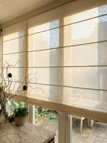 Load image into Gallery viewer, Linen Roman Blinds in Coconut-white colour
