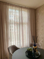 Load image into Gallery viewer, Natural linen sheer tulle in Safari colour - 1 panel

