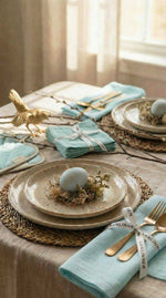 Afbeelding in Gallery-weergave laden, Linnen ovenwanten in turquoise
