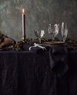 Charger l'image dans la galerie, Black 100% Linen Napkins (Set of 4) – 45x45 cm

