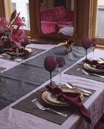 Load image into Gallery viewer, Table runner from soft linen in Graphite 40x180cm
