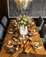 Load image into Gallery viewer, Tablecloth from soft linen in Safran
