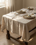 Load image into Gallery viewer, Tablecloth from soft linen in Safari
