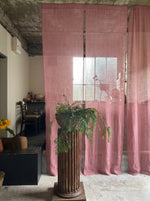 Load image into Gallery viewer, Raspberry linen sheer curtain fabric 90G/M²
