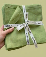 Load image into Gallery viewer, Lettuce Green 100% Linen Napkins (Set of 4) – 45x45 cm - Easter table
