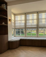 Load image into Gallery viewer, Linen Roman Blinds in Natural colour
