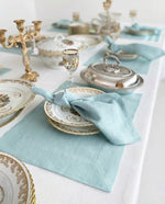 Load image into Gallery viewer, Turquoise 100% Linen Napkins (Set of 4) – Soft European Flax Linen, 45x45 cm
