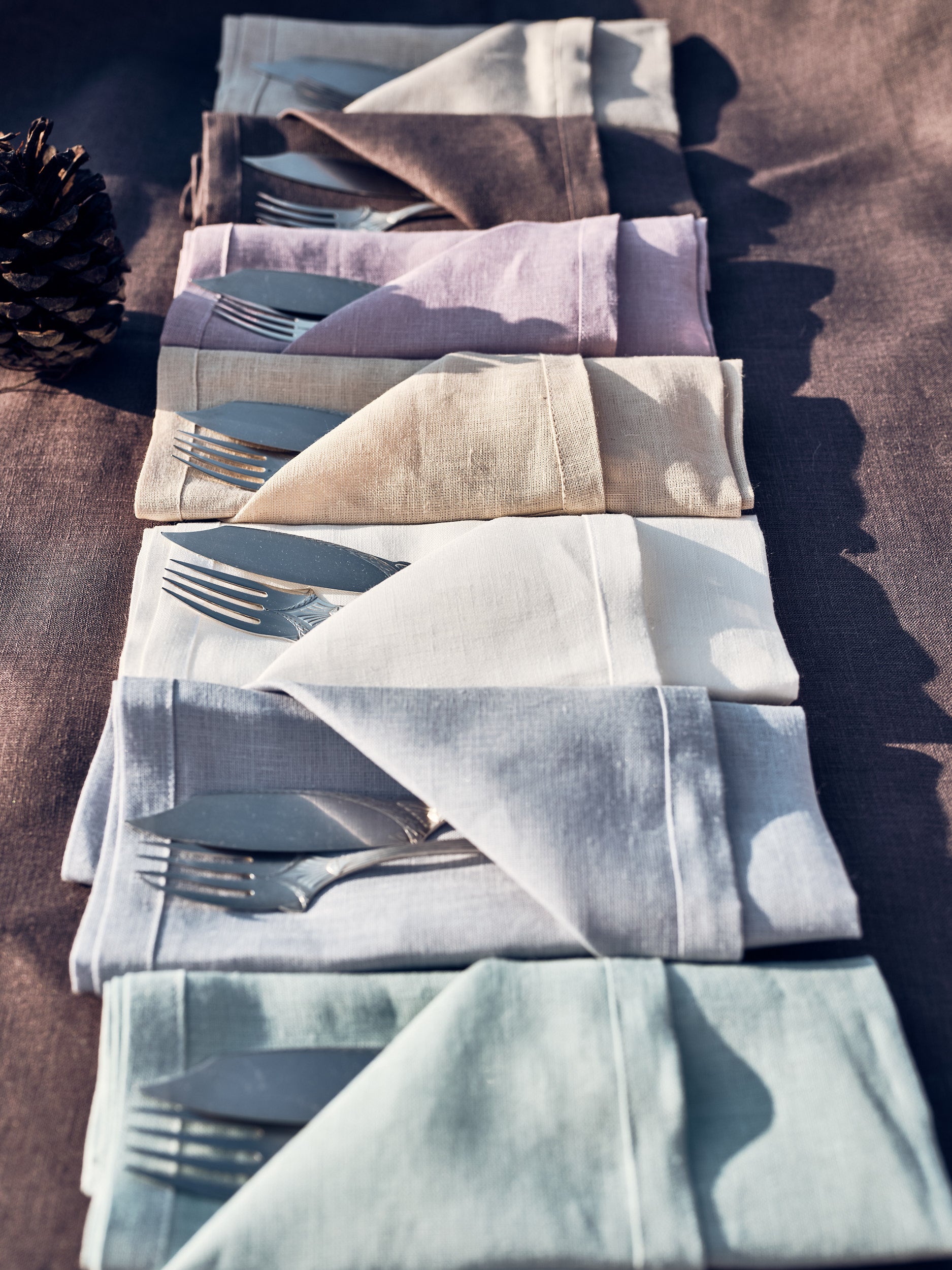 Lilac Tablecloth from soft natural linen