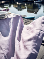 Load image into Gallery viewer, Lilac Tablecloth from soft natural linen
