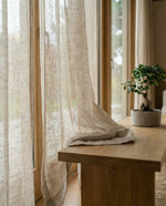 Charger l'image dans la galerie, Tulle de lin beige 93g/m²
