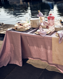 Lilac Tablecloth from soft natural linen