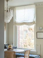 Load image into Gallery viewer, Relaxed Linen Roman Blinds Off-White
