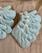 Afbeelding in Gallery-weergave laden, Linnen ovenwanten in turquoise
