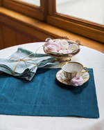 Load image into Gallery viewer, Linen table placemat in Ocean blue
