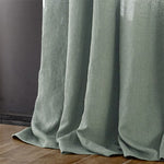 Load image into Gallery viewer, Olive linen curtains, sheer drapes - 1 panel
