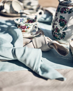 Tablecloth from soft linen in Safari