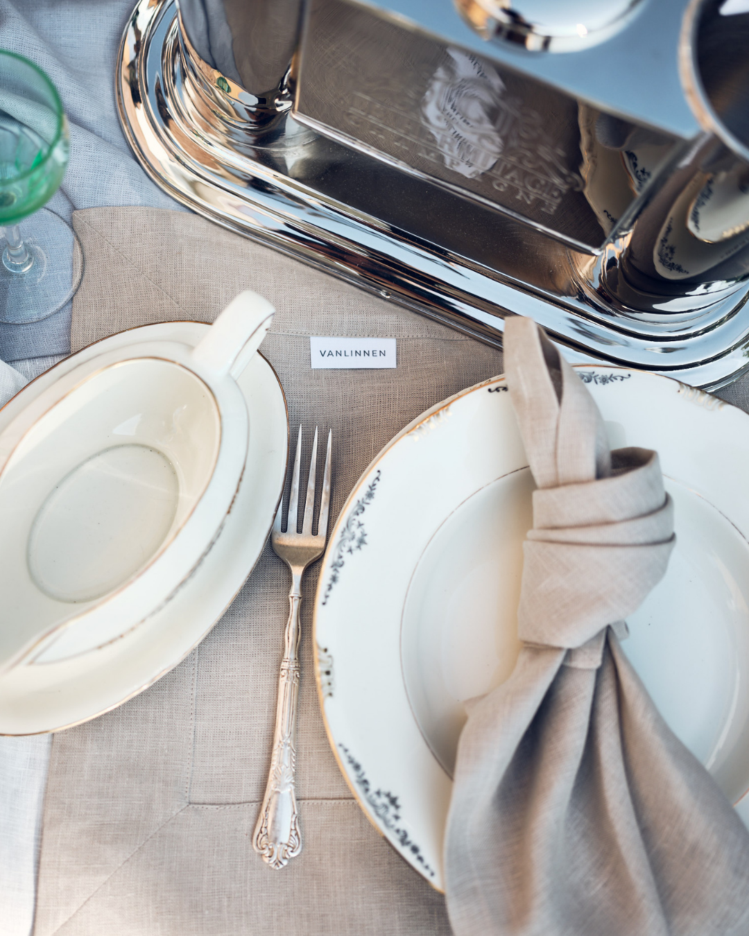 Linen napkin in Safari colour