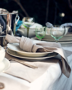 Linen napkin in Safari colour