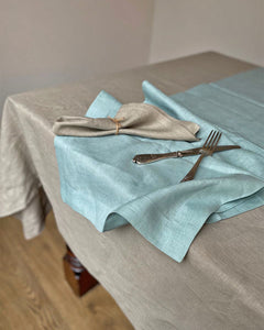 Tablecloth from soft linen in Safari