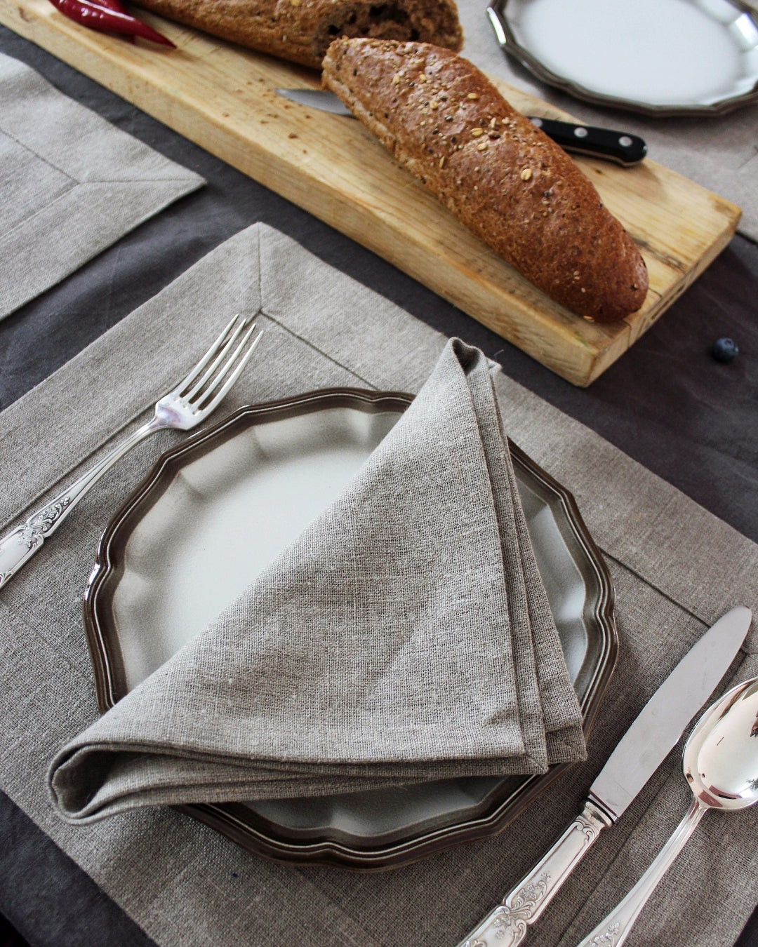 Napkin from rough linen